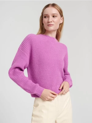 Sinsay - Sweter z miękkiej dzianiny - różowy