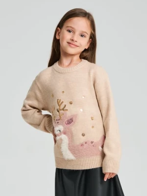 Sinsay - Sweter z motywem jesiennym - beżowy