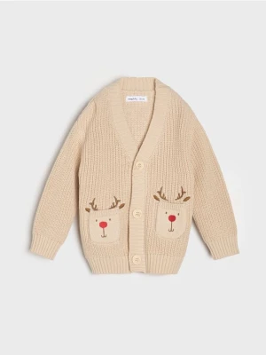 Sinsay - Sweter z motywem świątecznym - beżowy
