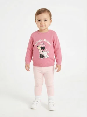 Sinsay - Sweter z nadrukiem Minnie Mouse - różowy