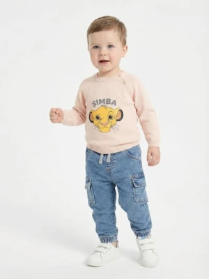 Sinsay - Sweter z nadrukiem The Lion King - kremowy