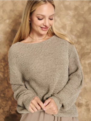 Sinsay - Sweter z ozdobnym splotem - beżowy