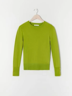 Sinsay - Sweter z ozdobnymi guzikami - zielony