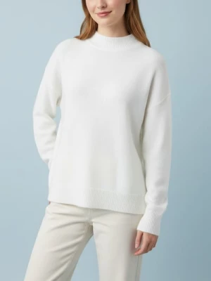 Sinsay - Sweter z półgolfem i długim rękawem z domieszką wełny - biały