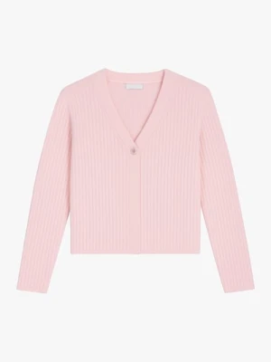 Sinsay - Sweter zapinany na guzik - różowy