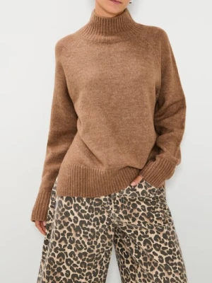 Sinsay - Sweter ze stójką - brązowy