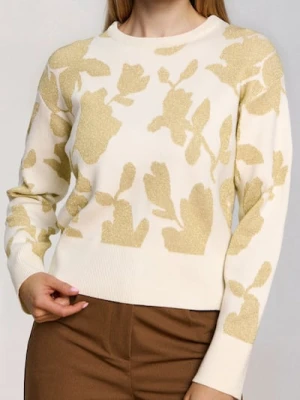 Sinsay - Sweter ze wzorem - kremowy