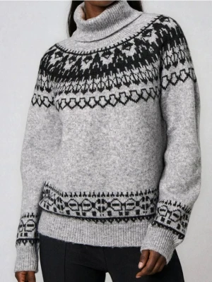 Sinsay - Sweter ze wzorem - szary