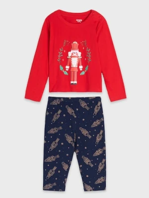 Sinsay - Świąteczna piżama dwuczęściowa z motywem dziadków do orzechów - czerwony