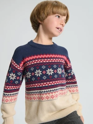 Sinsay - Świąteczny sweter w skandynawski wzór - wielobarwny