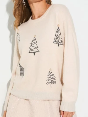 Zdjęcie produktu Sinsay - Świąteczny sweter z cekinowymi choinkami - Inny