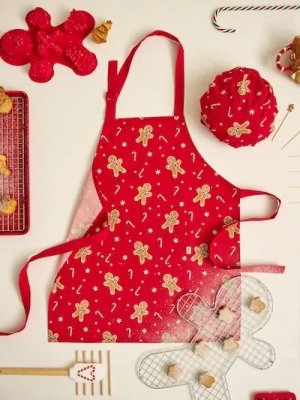 Sinsay - Świąteczny zestaw fartuch i czapka - czerwony