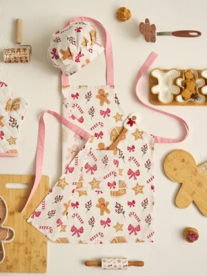 Sinsay - Świąteczny zestaw fartuch i czapka - różowy