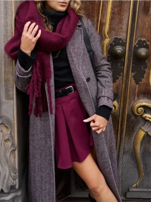 Sinsay - Szalik z frędzlami - bordowy