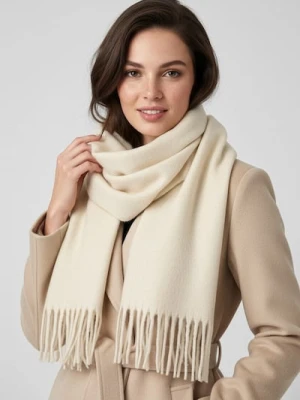 Sinsay - Szalik z frędzlami - kremowy