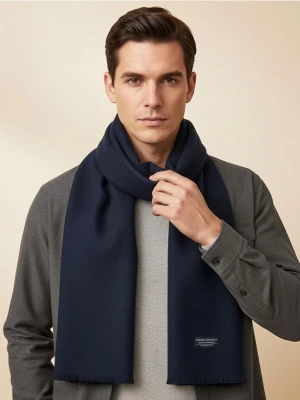 Sinsay - Szalik z naszywką - granatowy