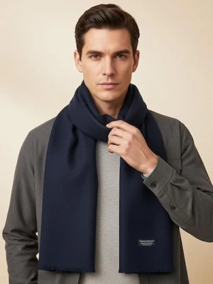 Sinsay - Szalik z naszywką - granatowy