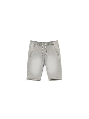 Sinsay - Szare jeansowe szorty jogger - szary