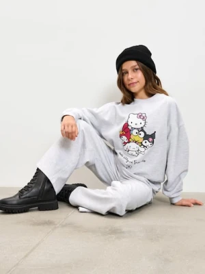Sinsay - Szerokie spodnie Hello Kitty - szary