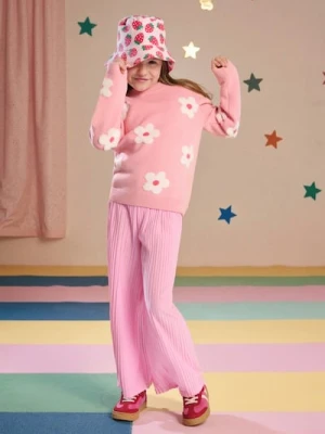 Sinsay - Szerokie spodnie - różowy