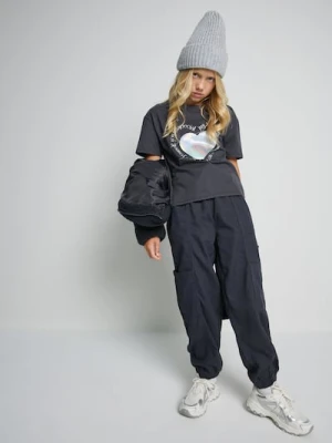 Sinsay - Szerokie spodnie - szary