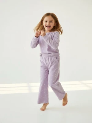 Sinsay - Szerokie spodnie welurowe - fioletowy