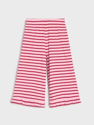 Sinsay - Szerokie spodnie zakończone ozdobnymi falbanami - wielobarwny