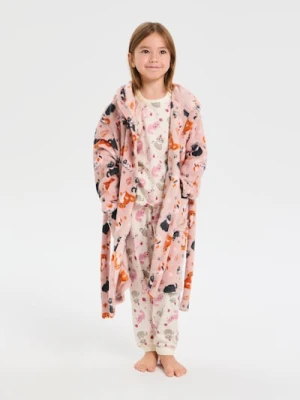 Sinsay - Szlafrok z kapturem i kieszeniami - beżowy