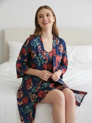 Sinsay - Szlafrok z motywem granatu - wielobarwny