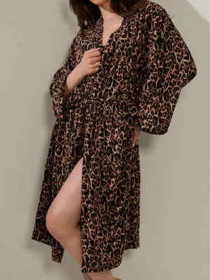 Sinsay - Szlafrok z wiązaniem ze wzorkiem - wielobarwny