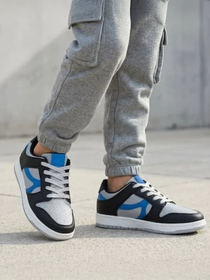 Sinsay - Sznurowane sneakersy z imitacji skóry - wielobarwny