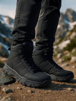 Sinsay - Sznurowane trapery - czarny