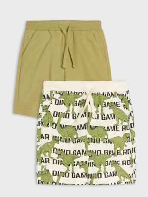 Sinsay - Szorty 2 pack - brązowy