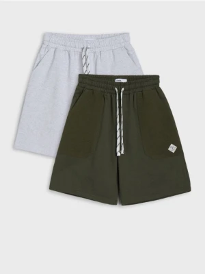 Sinsay - Szorty 2 pack - khaki