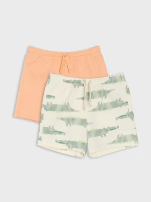 Sinsay - Szorty 2 pack - kremowy