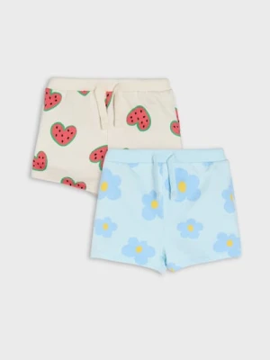 Sinsay - Szorty 2 pack - kremowy