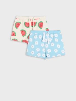 Sinsay - Szorty 2 pack - kremowy