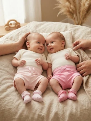 Sinsay - Szorty basic z ozdobną naszywką 2 pack - różowy