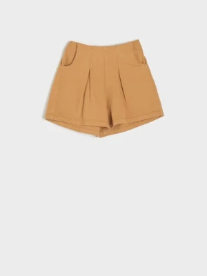 Sinsay - Szorty bawełniane - beżowy