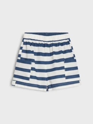 Sinsay - Szorty cargo w paski - brązowy