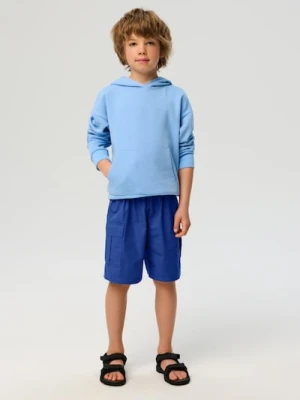 Sinsay - Szorty cargo z elastyczną gumą w pasie - szary