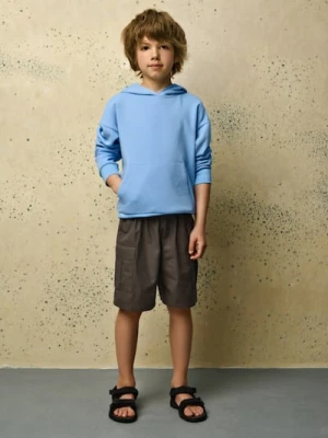 Sinsay - Szorty cargo z elastyczną gumą w pasie - szary