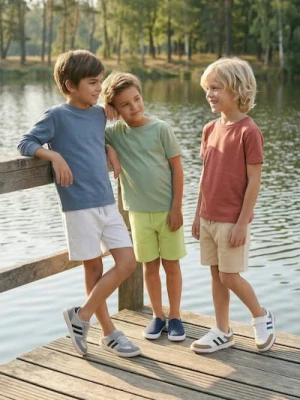 Sinsay - Szorty do kolan z dzianiny French Terry 3 pack - szary