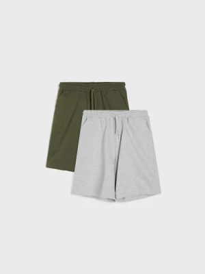 Sinsay - Szorty dresowe 2 pack - szary