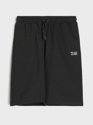 Sinsay - Szorty dresowe bermudy - czarny