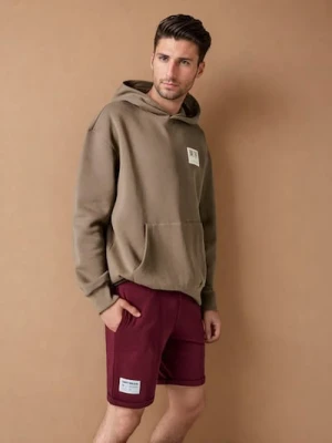 Sinsay - Szorty dresowe - bordowy