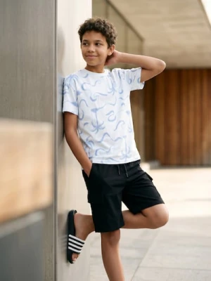 Sinsay - Szorty dresowe cargo - czarny