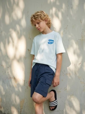 Sinsay - Szorty dresowe cargo - granatowy