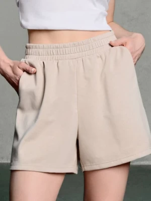 Zdjęcie produktu Sinsay - Szorty dresowe soft touch - beżowy