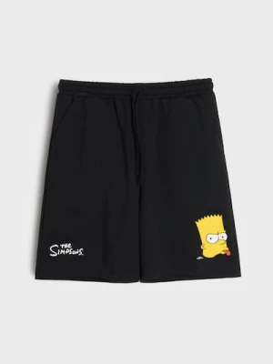 Sinsay - Szorty dresowe The Simpsons - czarny
